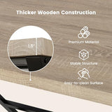 Giantex 5 FT Conference Table for 4-6 People, Modern 48" D x 59" W Large Meeting Table with Z-Shaped Metal Leg, Rectangle Conference Room Table for Office, Boardroom, Grey Oak Giantex