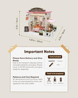 Miniature House Kit, Miniature Dollhouse for Beginners, DIY Dollhouse Kit for Adults to Build, Model Building Craft Diorama Kit, Ideal Gifts for Birthday Christmas(Chocolate Shop)