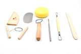 Aliotech 8PCS Wooden Pottery Clay Wax Tool Kit Carving Sculpting Modeling Tool Set Aliotech