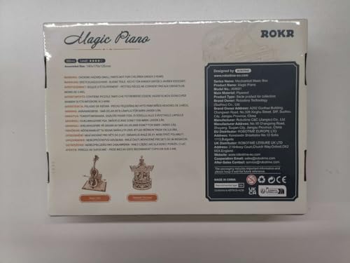 ROKR 3D Wooden Puzzles for Adults 223pcs Piano Model Kit 1:20 Scale Building Puzzles Wooden Music Box Unique Gift for Men Women Hobbies for Birthday Christmas ROKR