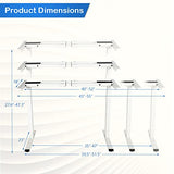 COSTWAY Electric Sit Stand Desk Frame, Dual-Motor Height-Adjustable Standing Desk Base w/ 3 Memory Positions & Touch Control Panel, Home Office Computer Desk Frame w/Hook & Cable Tray (White) COSTWAY