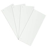 Blank Aluminum Sign - Sign Blanks - White - 9.84" Height, 3.94" Width, Aluminum - Pack of 4 (9.84 X 3.94inch, white) clothmile
