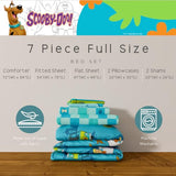 Franco Scooby Doo Scoobtober Bedding 7 Piece Super Soft Reversible Comforter and Sheet Set with Sham, Full, (Officially Licensed Product) Franco