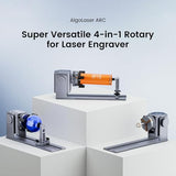 Algolaser 4 in 1 Laser Rotary Roller - Y-axis Rotary Chuck for Laser Engraver,180° Adjustable Jaw Chuck Rotary for Engraving Tumblers, Bottles & Cylindrical Objects Suitable for DIY KIT MK2/Alpha MK2 AlgoLaser