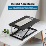 Raathionty Height Adjustable Standing Desk Converter, Computer Keyboard Stand for Desktop, Keyboard Riser for Stand Up Desk Riser, Ergonomic Sit Stand Workstations for Home Office Raathionty