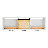 ARIEL Double Bathroom Vanity Base Cabinet 72" White, Double Sink Configuration, 4 Soft Closing Doors, 6 Full Extension Dovetail Drawers, Toe Kick, Matte Black ARIEL