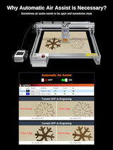 LASER TREE Laser Engraver, 30W Output Power Laser Engraver Machine with Air Assist Pump, High Precision Laser Cutter and Engraver for Wood and Metal, Paper, Acrylic, Glass, Leather etc LASER TREE