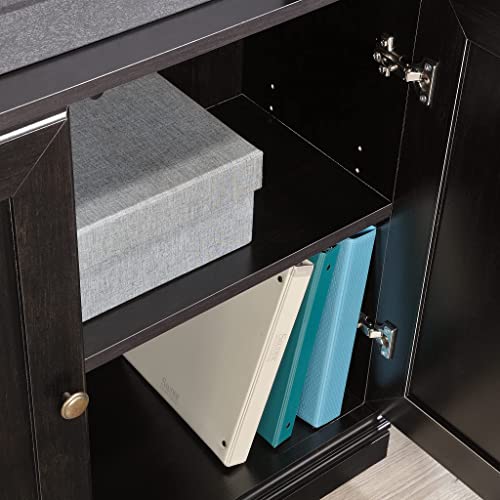 Sauder Miscellaneous Storage Bookcase/ Book Shelf With Doors, Estate Black finish Sauder