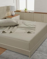 LANE LINEN Queen Size Bedding Set – 100% Cotton Bed Set with 450 Thread Count, Soft & Cooling Fabric, Value Bedding for Daily Use, Hotel Sateen Finish, 15" Deep Pocket – Linen LANE LINEN
