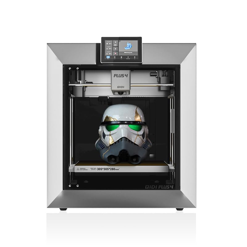 QIDI PLUS4 3D Printer, Max 600mm/s High-Speed, Auto Leveling, 370°C High Temp Extruder, 65°C Heated Chamber, Less Ringing and Ghosting, Supports PPS-CF Filament, Large Build Size 12"x12"x11" R QIDI TECHNOLOGY