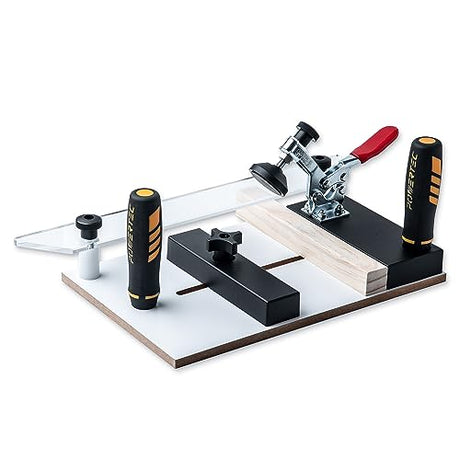 POWERTEC Rail Coping Sled for Router Tables, Professional Precise Cutting Rail for Cabinet Door Joints, Drawer Fronts and Woodworking Tools and Jigs POWERTEC