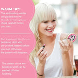 WEBEEDY DIY Foldable Mirror Set Mini Bouquet Makeup Mirror Needlework for Beginners,Hand Sewing Cross Stitch Kit with Stamped Pattern Cloth Embroidery Hoop Thread,Women Mirrors Crafts Gift