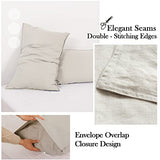 Simple&Opulence 100% Linen Sheet Set 4pcs Basic Style, Deep Pocket, Natural French Washed Flax Solid Color Soft Breathable Bed Sheets - Linen, Queen Simple&Opulence