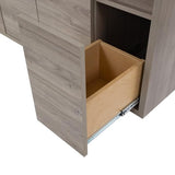 Spring Mill Cabinets Kelby 48 Inch Modern Floating Bathroom Vanity with White Single Sink Top, 2-Door Cabinet, 2 Soft-Close Drawers, 48.5" W x 18.75" D x 22.25" H, Forest Elm Spring Mill Cabinets