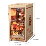 Anavrin Book Nook Kit Kyoto Gion – DIY 3D Wooden Booknook for Adults, Teens and Book Lovers, Bookshelf Insert Library Decor, Creative Gift for Family, Friends, and Elderly