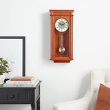 Bulova C4419 Manorcourt Chiming Clock, Golden Oak Finish, Brown Bulova