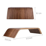 kalibri Wood Monitor Stand Riser - Computer Desk Holder Desktop Dock Wooden Mount Display for PC TV Screen Notebook Laptop - Walnut kalibri