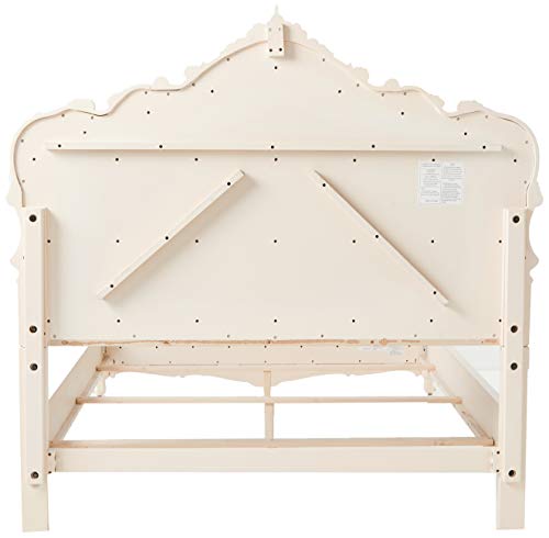 Acme Chantelle Queen Bed in Rose Gold PU & Pearl White ACME Furniture