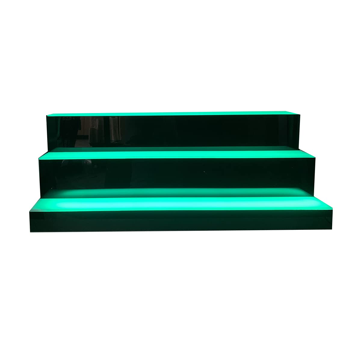 Cozyel 39 Inch 3 Step LED Lighted Liquor Bottle Display Illuminated Liquor Bottle Bar Display Stand LED Display Shelf 3 Tier Home Bar Drinks Lighting Shelves with Remote Control Cozyel
