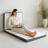 Tri Fold Memory Foam Foldable Mattress Single, 3 inch Folding Mattress for Guest Sleep. Portable Trifold Mat with Removable Washable Cover, Floor Sleeping Mat for Adult and Kid HUEIFY