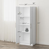 Elite 24" White Storage Cabinet with Adjustable Shelves and Elegant Design Prepac
