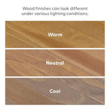 Plank+Beam Forma Coffee Table, Solid Wood 36 Inch Modern Coffee Table with Shelf, Contemporary Center Table with Storage Space, Square Tea Table with Storage, Pecan Plank+Beam