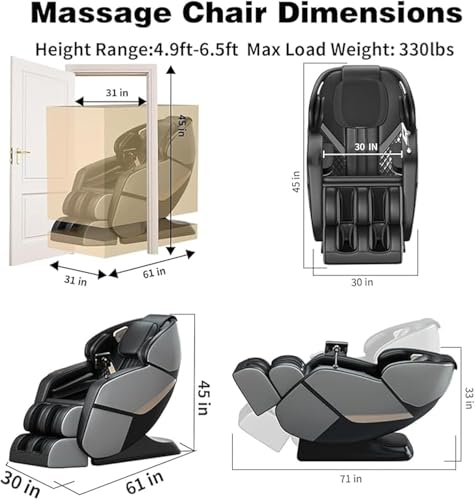 2026 Full Body Massage Chair, Free Dust Cover Included, German Crafted Dual-Core S-L Track Shiatsu Massage Mechanism, 3D Zero Gravity, Heat Therapy, 10 Massage Modes, Tool-Free Installation Yitouch