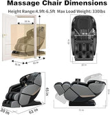 2026 Full Body Massage Chair, Free Dust Cover Included, German Crafted Dual-Core S-L Track Shiatsu Massage Mechanism, 3D Zero Gravity, Heat Therapy, 10 Massage Modes, Tool-Free Installation Yitouch
