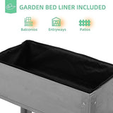 31x31x16 inch Raised Garden Bed with Legs, Elevated Wooden Planter Box for Outdoor Plants Flowers Fruits Vegetable Herb Growing Mederla