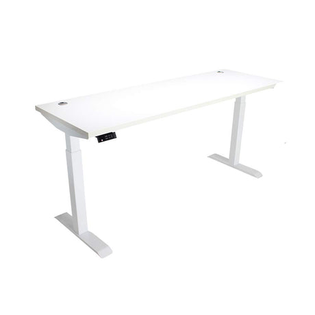 Lift It, 72" x 24" Electric Sit Stand/Height Adjustable Desk for Office or Home, Dual Motor and 4 Memory/1 USB Digital Controller with Brite White Lift It