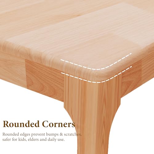 SHILAIYUNZ 40" Solid Wood Desk with Drawers, Small Home Office Writing Wooden Desk, Gaming & Computer Desk for Bedroom, Work Study Table for Small Space(Beech,40Inch) SHILAIYUNZ