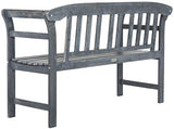 Safavieh PAT6742A Outdoor Collection Porterville 2 Seat Bench, Natural Safavieh