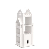 Multi-Functional 360° Rotating Children's Bookshelf - White Floor Stand Storage Rack oxskk