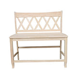 IC International Concepts International Concepts Double X-Back, Unfinished Bench IC International Concepts