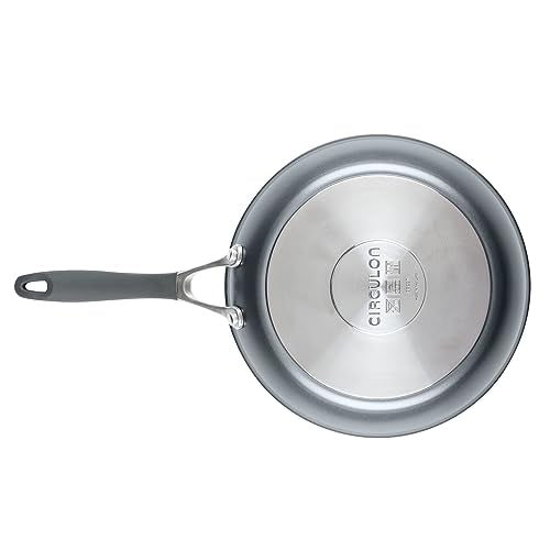 Circulon A1 Series with ScratchDefense Technology Nonstick Induction, Frying Pans/Skillets with Lids, Metal Utensil Safe, Skillet Set w/Lid (8.5", 10" & 12") - Graphite Circulon