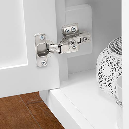 OVE Decors Bathroom Vanity with Black Hardware and Power Bar in White Finish, 60 inches OVE Decors