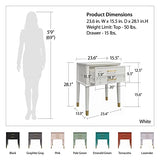 CosmoLiving by Cosmopolitan Westerleigh End Table, White CosmoLiving by Cosmopolitan