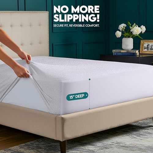 Utopia Bedding Waterproof Mattress Protector Top and Both Sides, Full Size, Soft and Breathable Dual Sided Terry Mattress Cover, Fitted Style with Stretchable Elastic Pockets Utopia Bedding