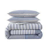 Eddie Bauer - Twin Duvet Cover Set, Luxuriously Soft Bedding with Matching Sham, Buttons & Corner Ties to Ensure Placement (Cooper Stripe Blue, Twin) Eddie Bauer