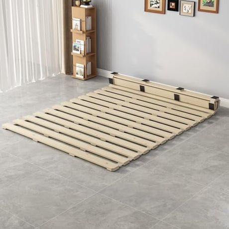 LOBOTOU Floor Bed Frame Japanese Futon Tatami Mat Breathable and Moisture-Proof, The Support Board Under The Mattress (Queen) LOBOTOU