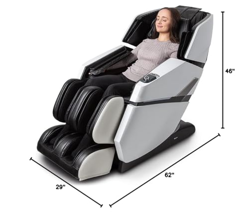 Osaki Titan Summit Flex | Gray | SL-Track Zero Gravity Full Body Massage Chair | Body Scanning | Lumbar and Calf Heating | Bluetooth Speaker | Space Saving | Full Body Airbag Compression Osaki