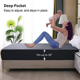 Waterproof Mattress Protector Queen, Fitted Sheet Style Breathable Mattress Cover with Deep Pocket Fits Up to 18'', Machine Washable Noiseless Bed Cover for Kids Adults Pets (Dark Gray, 60'' X 80'') ohano