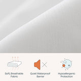 Linenspa Zippered Mattress Encasement – Queen Size Waterproof Mattress Protector – Quiet Cover & Complete protection – Dorm Room Essentials, White Linenspa