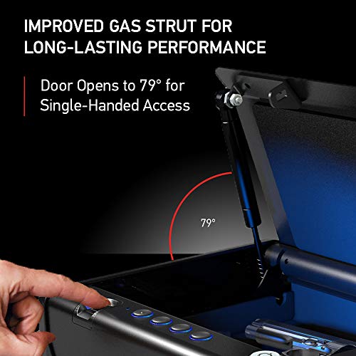 SentrySafe Biometric Gun Safe for Handgun or Pistol, Fingerprint Safe with Interior Light, 1 Handgun Capacity, Firearm Storage with Bolt Down Kit, QAP1BLX SentrySafe