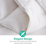 APSMILE All Season Down Feather Fibers Comforter Queen Size - Ultra-Soft High Fill-Power Hotel Collection Duvet Insert, Fluffy Medium Warm Quilt with Corner Tabs(90x90, White) APSMILE