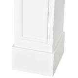 HOMCOM Modern Fireplace Mantel, Surround Mantels for Fireplace with Decorative Pattern Interior Width 29" White HOMCOM
