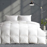 APSMILE Lightweight Down Feather Fibers Comforter Oversized King, Cooling Duvet Insert for Warm Weather -100% Organic Cotton, High Fill Power Down Fibers Quilt Thin Summer Duvet (Ivory White, 120x98) APSMILE