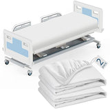 2 Pack Hospital Bed Sheets 36" x 80" x 9", Hospital Bed Fitted Sheets for Home & Hospital Care Beds, Soft Hospital Bed Sheets with Elastic All Around, White Magik & Kover