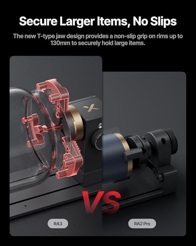 xTool RA3 World's First Smart MagSwap Rotary for xTool P3, F2 Ultra, F1 Ultra, F2 Laser Engraver, 360° LiDAR Mapping Alignment, Intelligent Rotary that Masters Engraving on Rings, Tumblers & Ornaments xTool