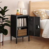 SUPEER 24.4" H Metal Locker Storage Cabinet with Adjustable Shelf, 1 Door Small Storage Cabinet with Adjustable Leveling Foot for Home,Office, Kids Locker,Assembly Required,Balck SUPEER